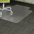 Lorell Low Pile Chairmat, 45inx53in, Wide Lip 25inx12in, Clear LLR69158